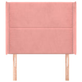 Vidaxl hoofdbord met randen 83x16x118 128 cm fluweel roze