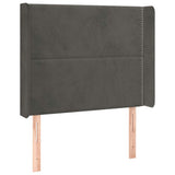 Vidaxl hoofdbord met randen 93x16x118 128 cm fluweel donkergrijs