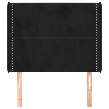 Vidaxl hoofdbord met randen 93x16x118 128 cm fluweel zwart