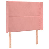 Vidaxl hoofdbord met randen 93x16x118 128 cm fluweel roze
