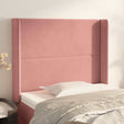 Vidaxl hoofdbord met randen 93x16x118 128 cm fluweel roze