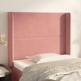 Vidaxl hoofdbord met randen 93x16x118 128 cm fluweel roze
