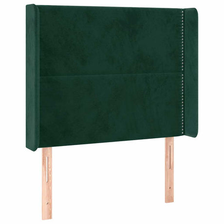 Vidaxl hoofdbord met randen 103x16x118 128 cm fluweel donkergroen