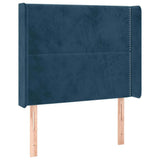 Vidaxl hoofdbord met randen 103x16x118 128 cm fluweel donkerblauw
