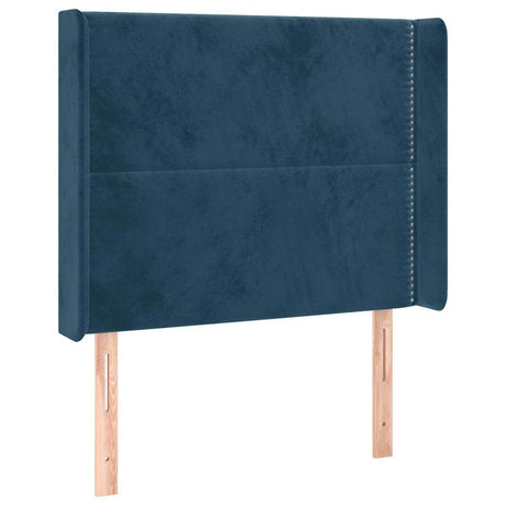 Vidaxl hoofdbord met randen 103x16x118 128 cm fluweel donkerblauw