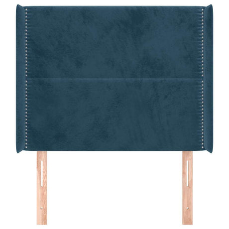 Vidaxl hoofdbord met randen 103x16x118 128 cm fluweel donkerblauw