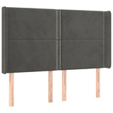 Vidaxl hoofdbord met randen 147x16x118 128 cm fluweel donkergrijs