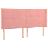 Vidaxl hoofdbord met randen 163x16x118 128 cm fluweel roze