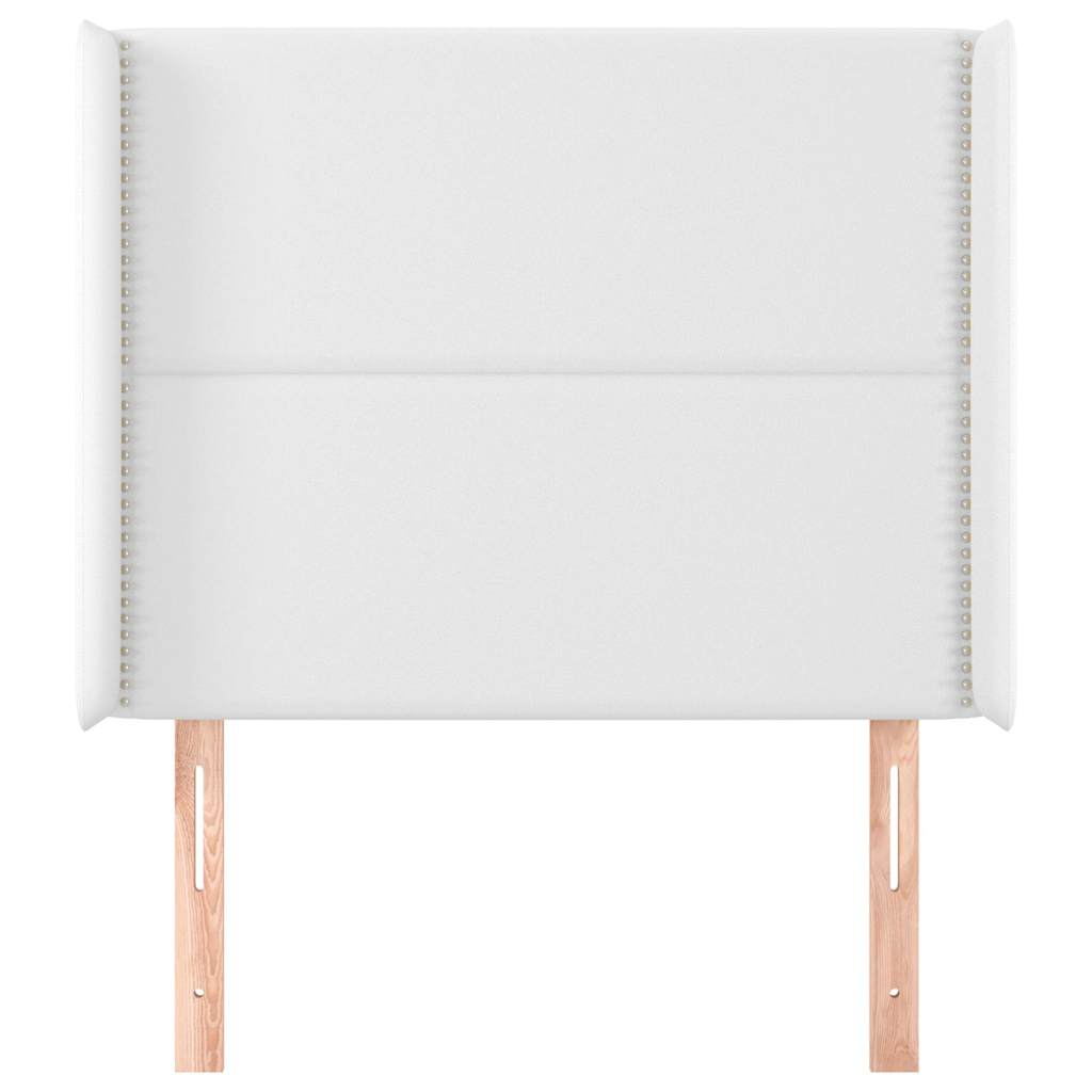 Vidaxl hoofdbord met randen 103x16x118 128 cm kunstleer wit