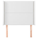 Vidaxl hoofdbord met randen 103x16x118 128 cm kunstleer wit