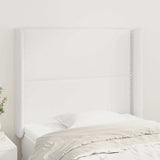Vidaxl hoofdbord met randen 103x16x118 128 cm kunstleer wit