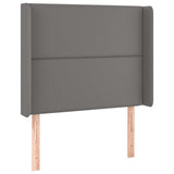 Vidaxl hoofdbord met randen 103x16x118 128 cm kunstleer grijs
