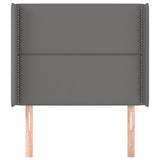 Vidaxl hoofdbord met randen 103x16x118 128 cm kunstleer grijs