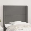 Vidaxl hoofdbord met randen 103x16x118 128 cm kunstleer grijs