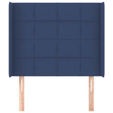 Vidaxl hoofdbord met randen 83x16x118 128 cm stof blauw