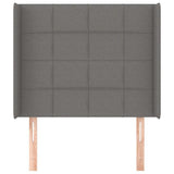 Vidaxl hoofdbord met randen 93x16x118 128 cm stof donkergrijs