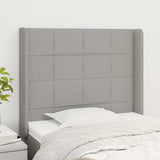 Vidaxl hoofdbord met randen 103x16x118 128 cm stof lichtgrijs