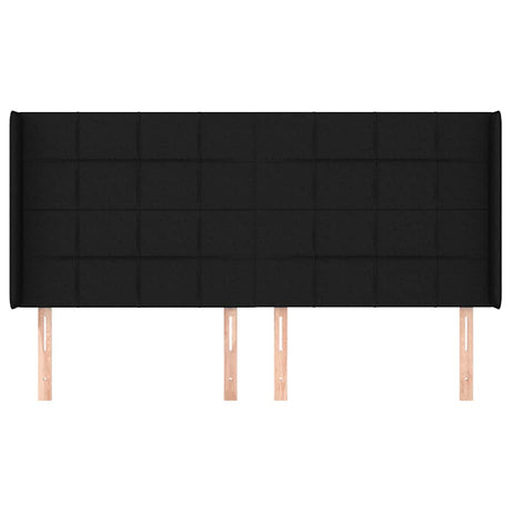 Vidaxl hoofdbord met randen 163x16x118 128 cm stof zwart