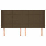 Vidaxl hoofdbord met randen 183x16x118 128 cm stof donkerbruin