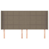 Vidaxl hoofdbord met randen 183x16x118 128 cm stof taupe
