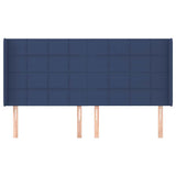 Vidaxl hoofdbord met randen 203x16x118 128 cm stof blauw
