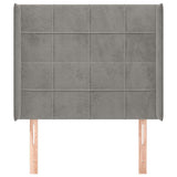 Vidaxl hoofdbord met randen 83x16x118 128 cm fluweel lichtgrijs