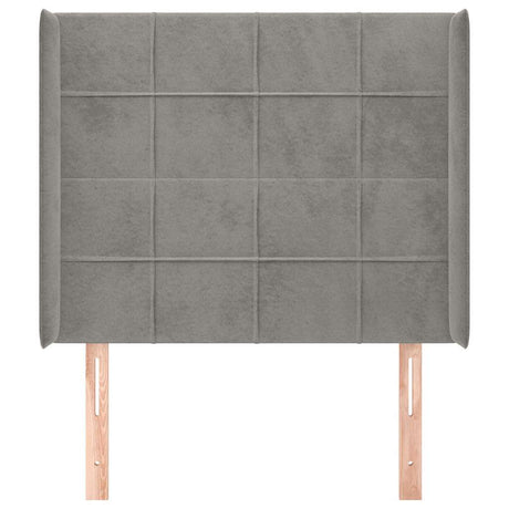 Vidaxl hoofdbord met randen 83x16x118 128 cm fluweel lichtgrijs