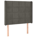 Vidaxl hoofdbord met randen 83x16x118 128 cm fluweel donkergrijs