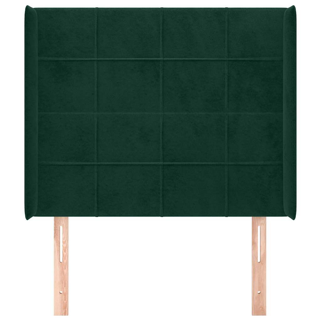 Vidaxl hoofdbord met randen 83x16x118 128 cm fluweel groen