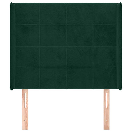 Vidaxl hoofdbord met randen 83x16x118 128 cm fluweel groen