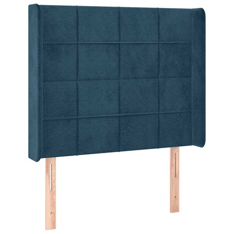 Vidaxl hoofdbord met randen 93x16x118 128 cm fluweel donkerblauw