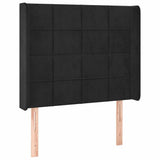 Vidaxl hoofdbord met randen 103x16x118 128 cm fluweel zwart
