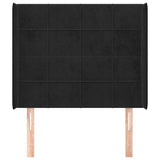 Vidaxl hoofdbord met randen 103x16x118 128 cm fluweel zwart