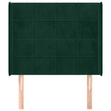 Vidaxl hoofdbord met randen 103x16x118 128 cm fluweel donkergroen