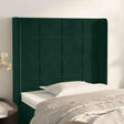 Vidaxl hoofdbord met randen 103x16x118 128 cm fluweel donkergroen