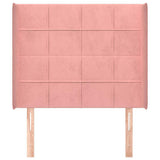 Vidaxl hoofdbord met randen 103x16x118 128 cm fluweel roze