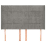 Vidaxl hoofdbord met randen 147x16x118 128 cm fluweel lichtgrijs