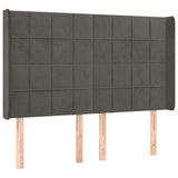 Vidaxl hoofdbord met randen 147x16x118 128 cm fluweel donkergrijs