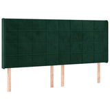 Vidaxl hoofdbord met randen 183x16x118 128 cm fluweel donkergroen