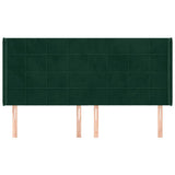 Vidaxl hoofdbord met randen 183x16x118 128 cm fluweel donkergroen