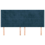 Vidaxl hoofdbord met randen 183x16x118 128 cm fluweel donkerblauw