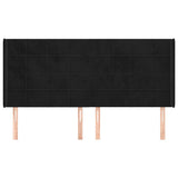 Vidaxl hoofdbord met randen 203x16x118 128 cm fluweel zwart