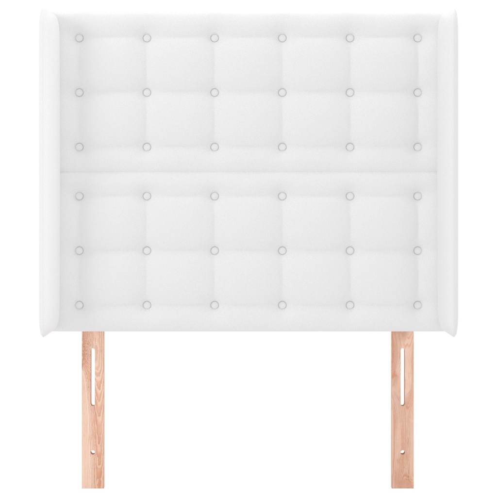 Vidaxl hoofdbord met randen 83x16x118 128 cm kunstleer wit