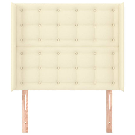 Vidaxl hoofdbord met randen 83x16x118 128 cm kunstleer crèmekleurig
