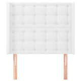 Vidaxl hoofdbord met randen 93x16x118 128 cm kunstleer wit