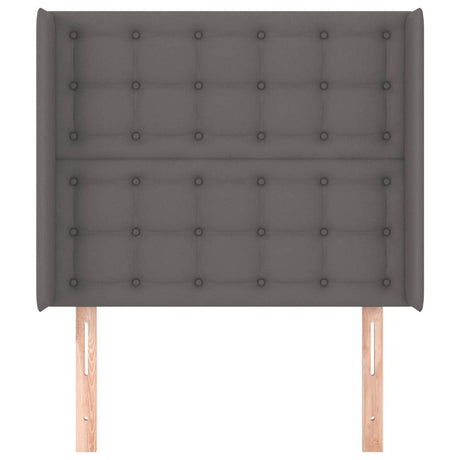 Vidaxl hoofdbord met randen 93x16x118 128 cm kunstleer grijs
