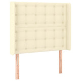 Vidaxl hoofdbord met randen 103x16x118 128 cm kunstleer crèmekleurig