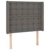 Vidaxl hoofdbord met randen 103x16x118 128 cm kunstleer grijs