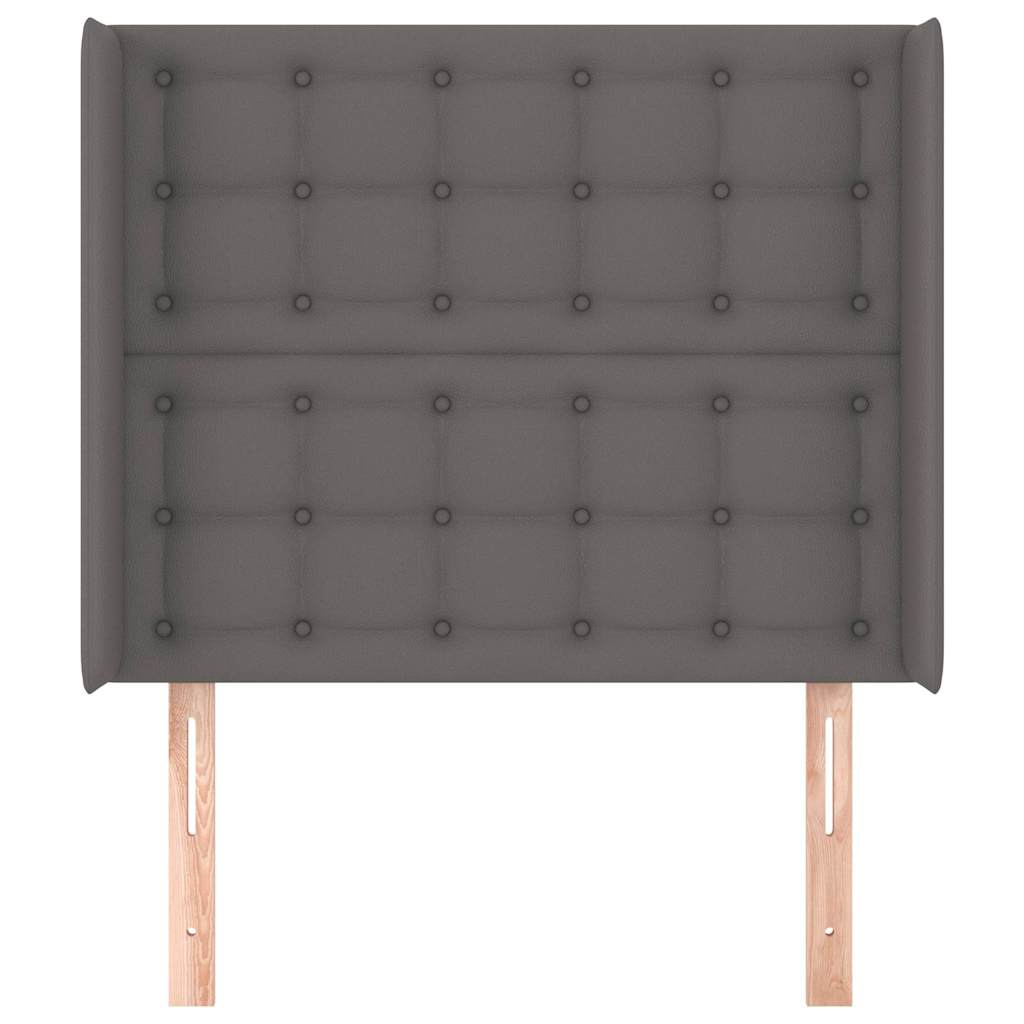 Vidaxl hoofdbord met randen 103x16x118 128 cm kunstleer grijs