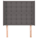 Vidaxl hoofdbord met randen 103x16x118 128 cm kunstleer grijs